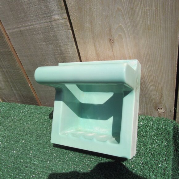 Vintage Robins Egg Blue In Wall Mount Bathroom Shower Soap Holder Bar Salvage